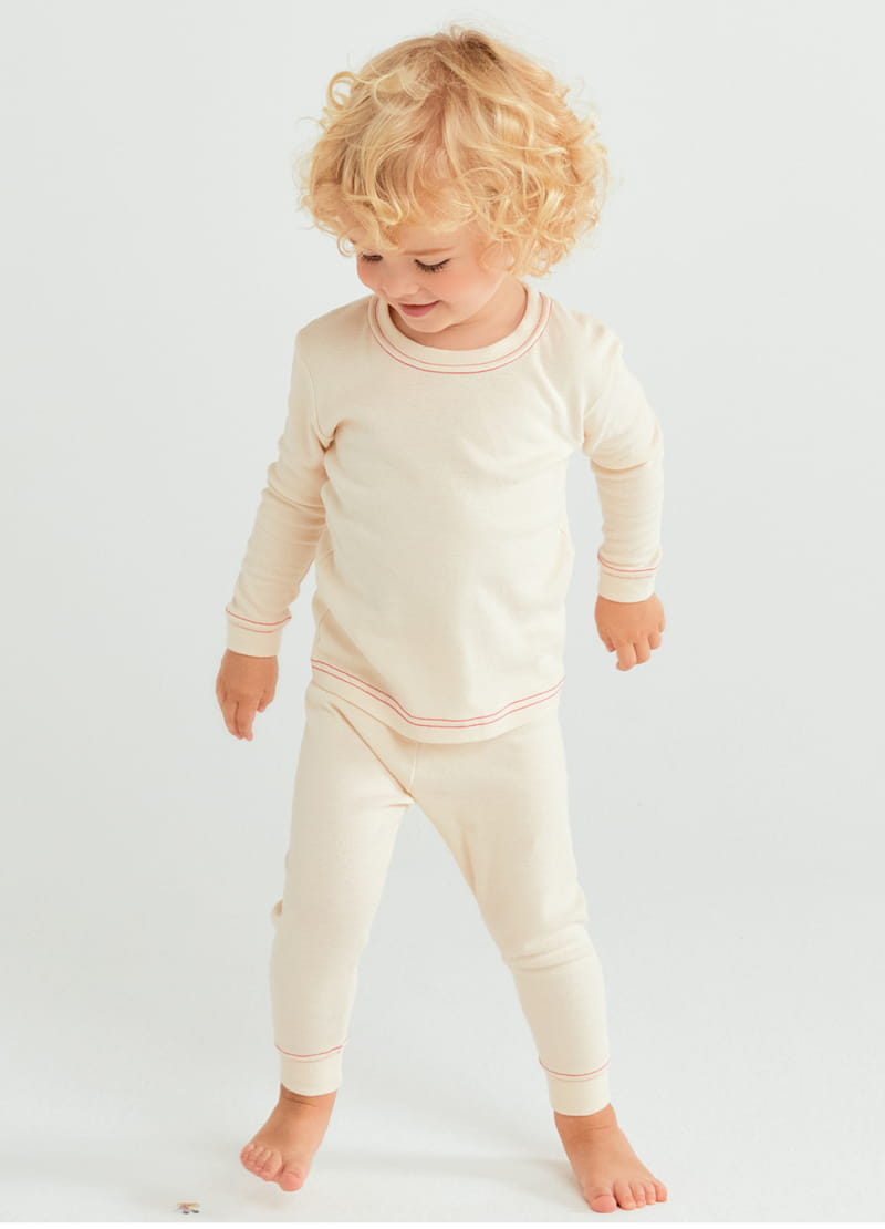 TTASOM - Korean Children Fashion - #Kfashion4kids - Stitch Cream Fraise Easywear - 2