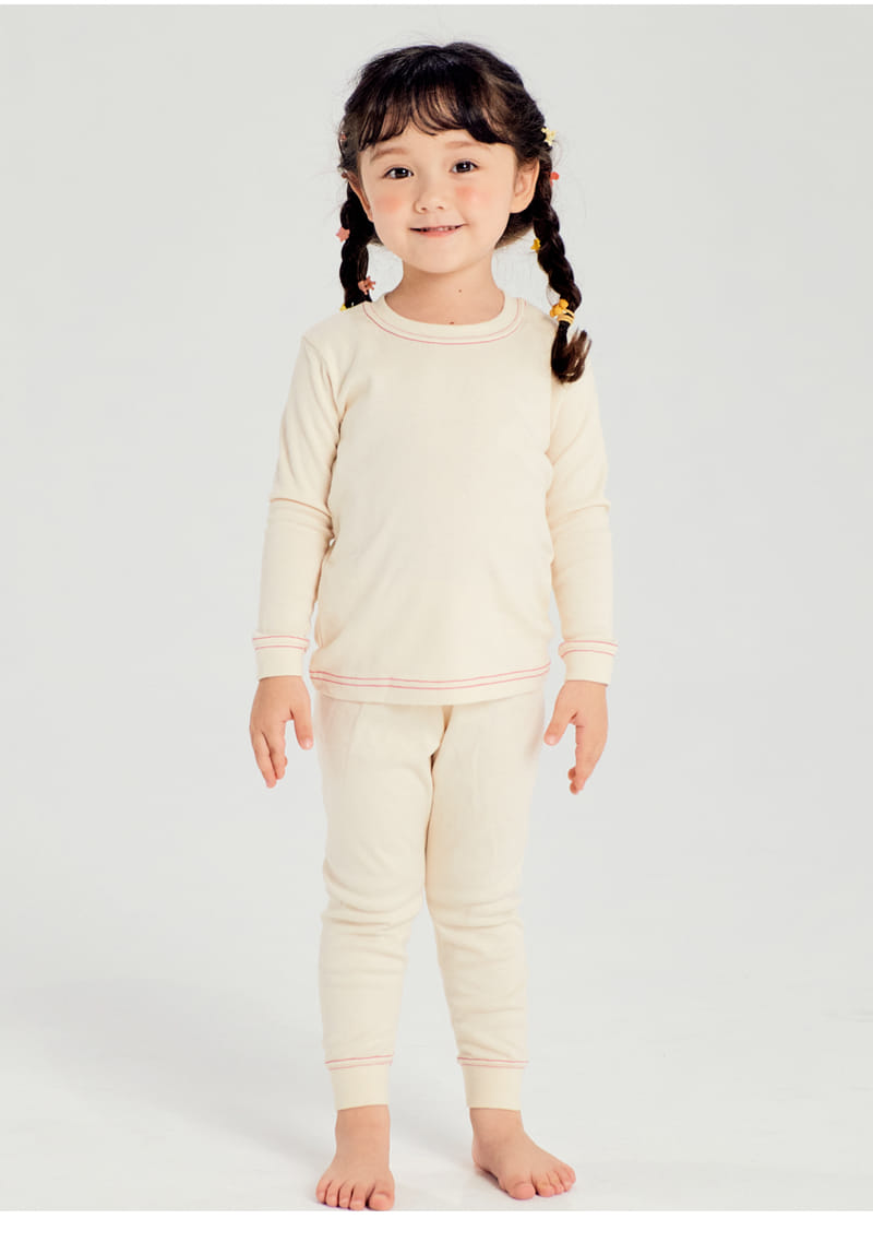 TTASOM - Korean Children Fashion - #Kfashion4kids - Stitch Cream Fraise Easywear - 3