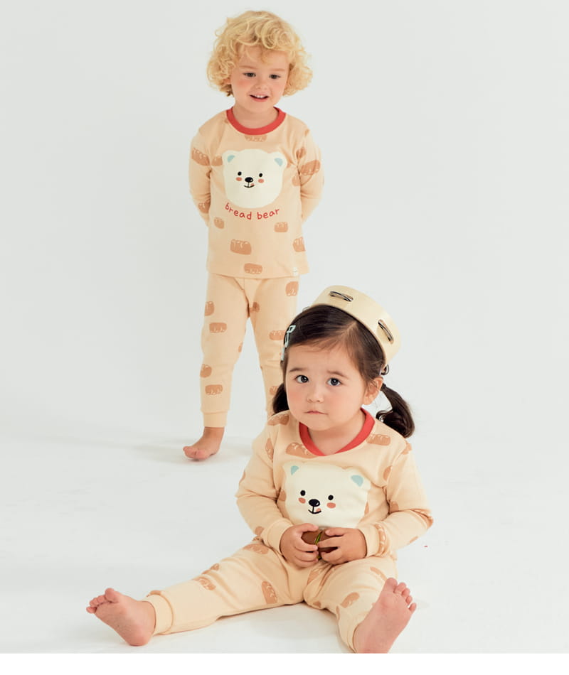 TTASOM - Korean Children Fashion - #Kfashion4kids - Bread Bear Fraise Easywear - 4