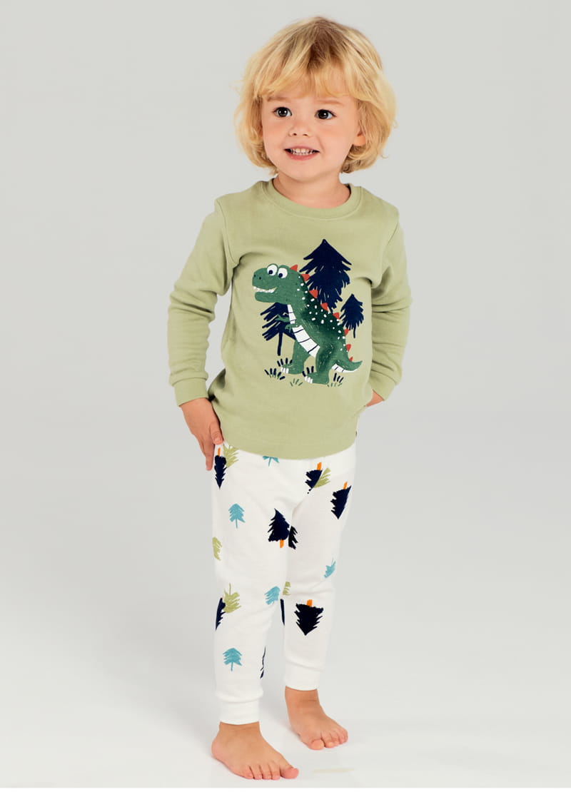 TTASOM - Korean Children Fashion - #Kfashion4kids - Wood Dino Fraise Easywear - 2