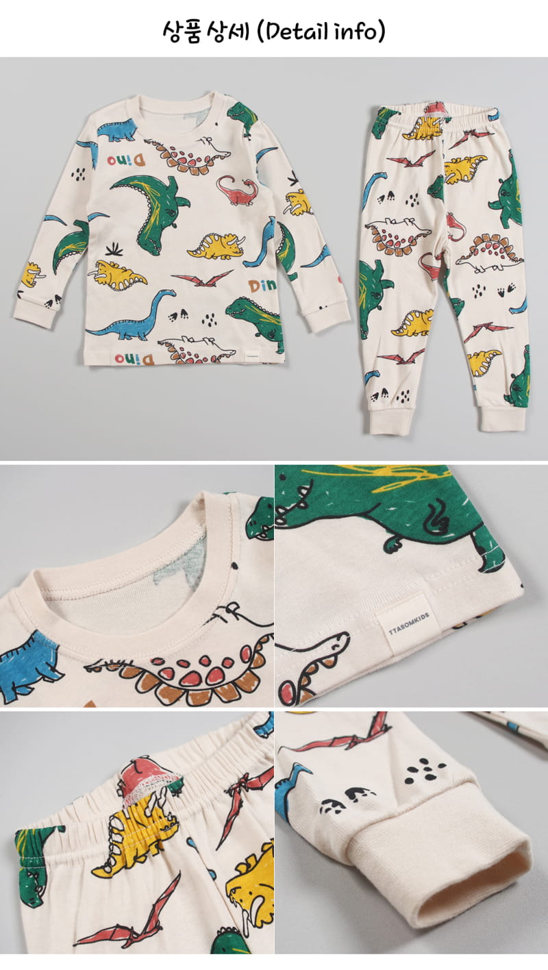 TTASOM - Korean Children Fashion - #Kfashion4kids - Dino Friends Fraise Easywear - 6
