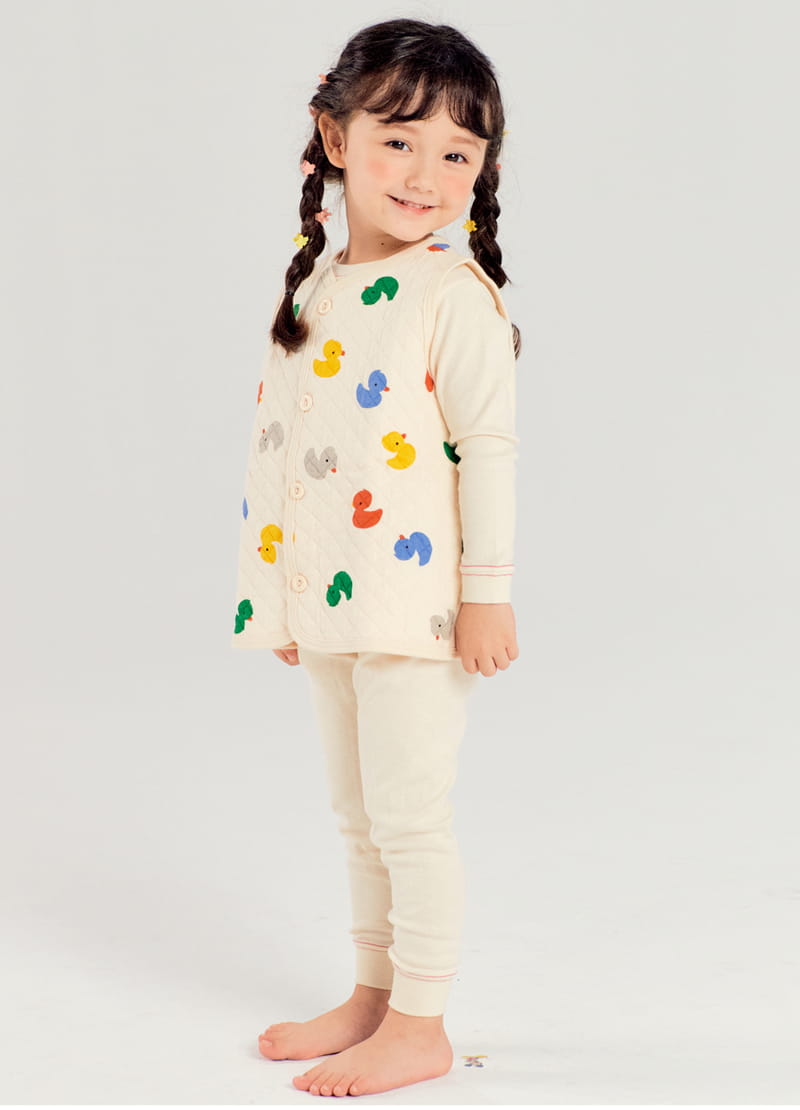 TTASOM - Korean Children Fashion - #Kfashion4kids - Petti Duck Short Sleep Vest - 3