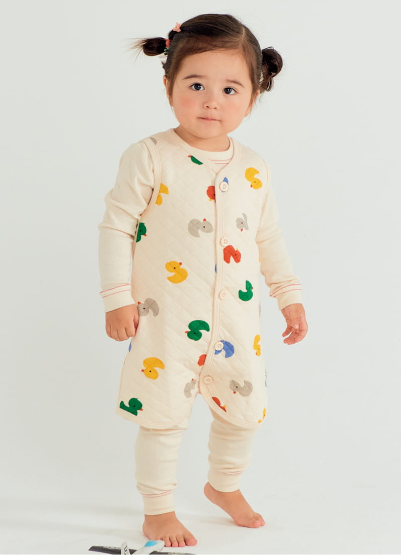 TTASOM - Korean Children Fashion - #Kfashion4kids - Color Duck Warm Warm Sleep Vest - 2