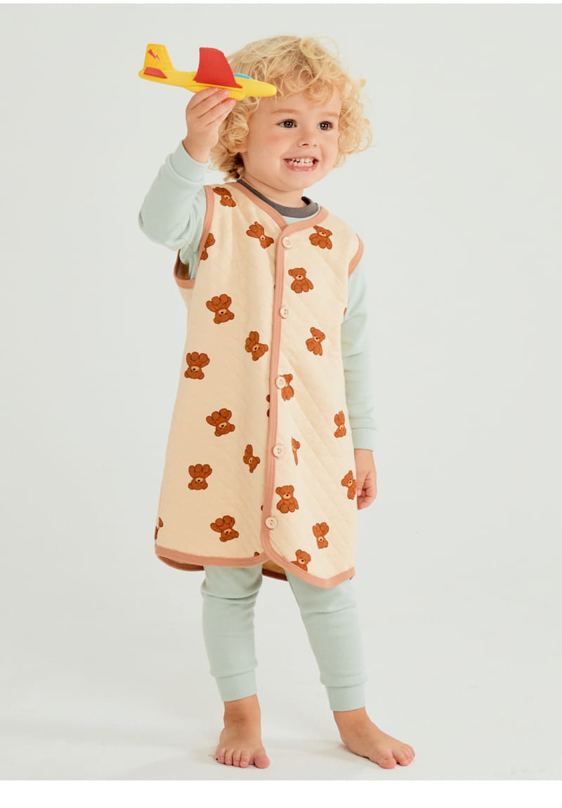 TTASOM - Korean Children Fashion - #Kfashion4kids - Little Bears Warm Sleep Vest - 2