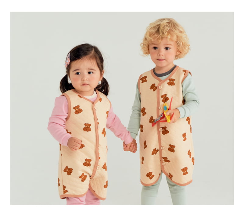 TTASOM - Korean Children Fashion - #Kfashion4kids - Little Bears Warm Sleep Vest - 3
