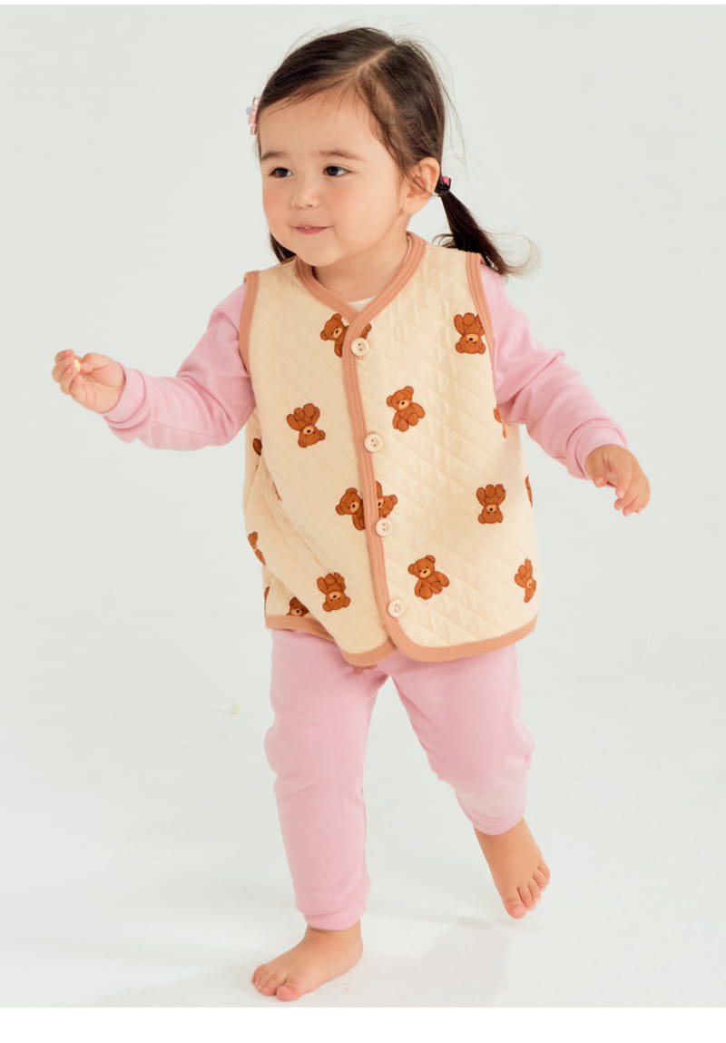 TTASOM - Korean Children Fashion - #Kfashion4kids - My Teddy Bear Short Sleep Vest - 3