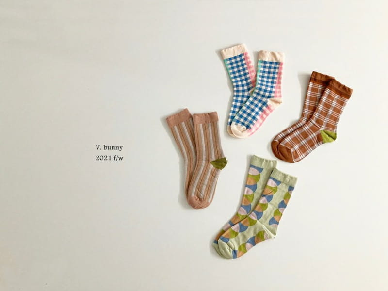 V BUNNY - Korean Children Fashion - #Kfashion4kids - Mom Socks Set [set of 4] - 8