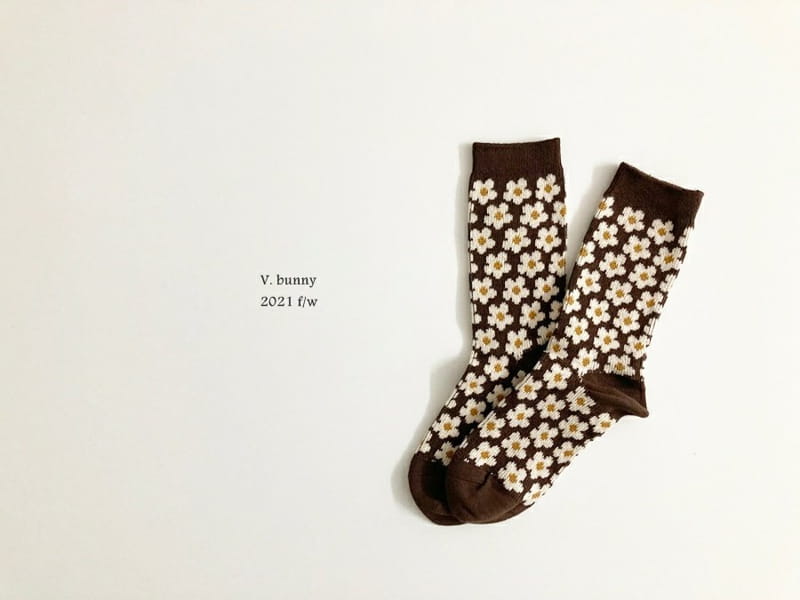 V BUNNY - Korean Children Fashion - #Kfashion4kids - Mom Brown Socks Set [set of 2] - 4