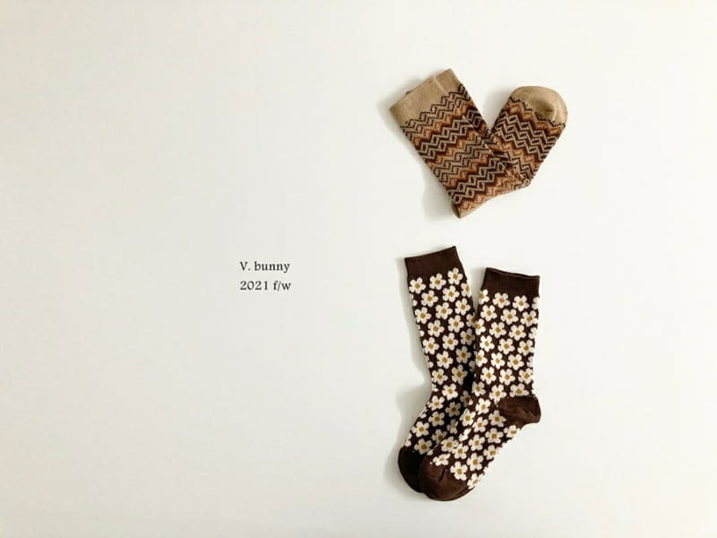 V BUNNY - Korean Children Fashion - #Kfashion4kids - Mom Brown Socks Set [set of 2] - 7