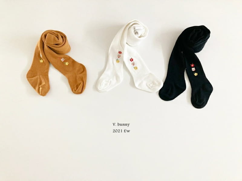 V BUNNY - Korean Children Fashion - #Kfashion4kids - Embroidery Tights