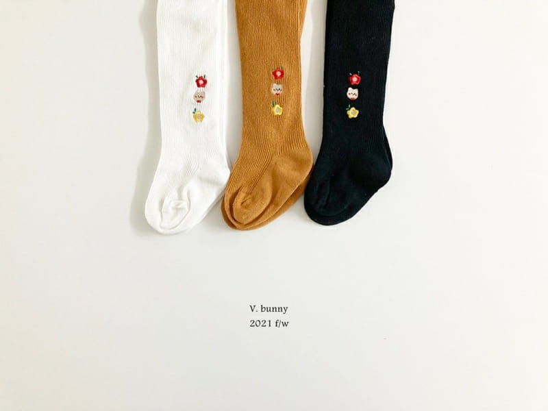 V BUNNY - Korean Children Fashion - #Kfashion4kids - Embroidery Tights - 2