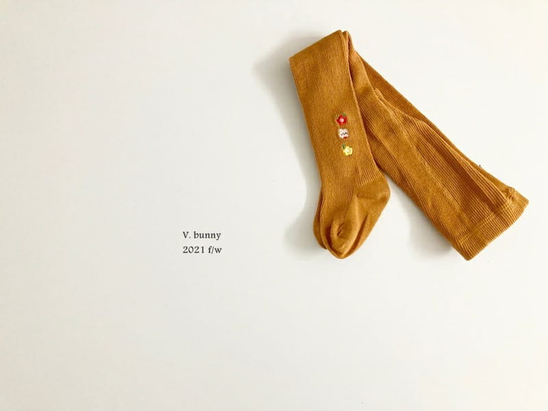 V BUNNY - Korean Children Fashion - #Kfashion4kids - Embroidery Tights - 5
