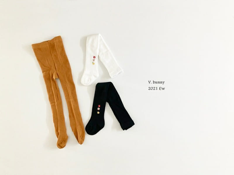V BUNNY - Korean Children Fashion - #Kfashion4kids - Embroidery Tights - 8