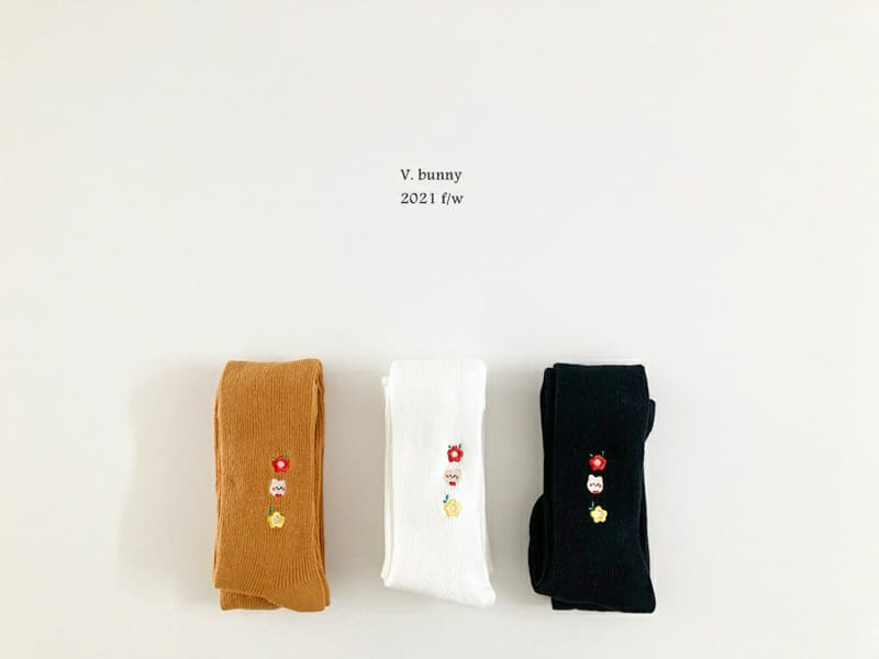 V BUNNY - Korean Children Fashion - #Kfashion4kids - Embroidery Tights - 9
