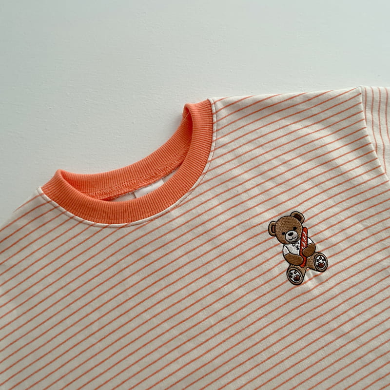 VIVID I - Korean Children Fashion - #Kfashion4kids - Bear Embroidery Tee - 3