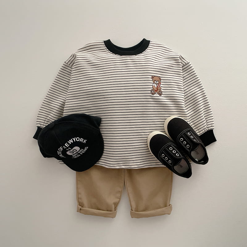 VIVID I - Korean Children Fashion - #Kfashion4kids - Bear Embroidery Tee - 4