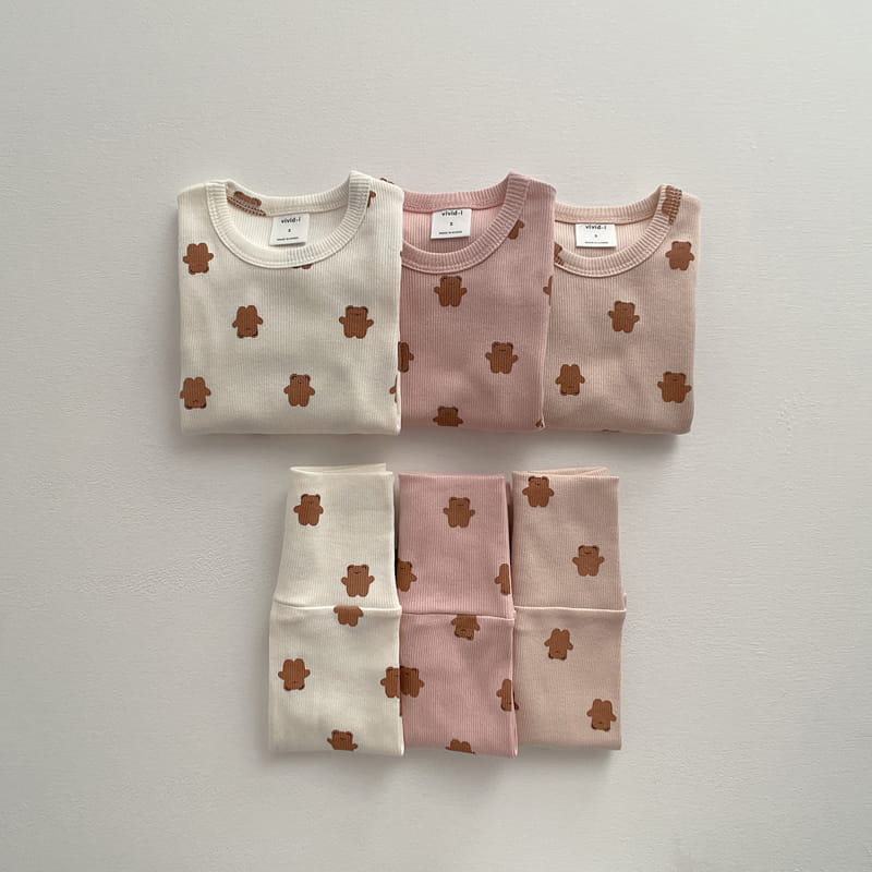 VIVID I - Korean Children Fashion - #Kfashion4kids - Bear Rib Easywear