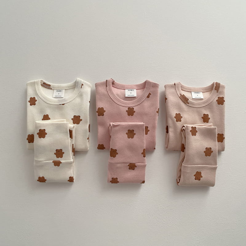 VIVID I - Korean Children Fashion - #Kfashion4kids - Bear Rib Easywear - 3