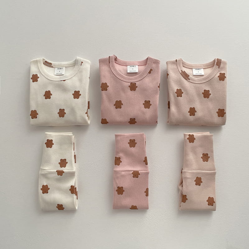 VIVID I - Korean Children Fashion - #Kfashion4kids - Bear Rib Easywear - 4