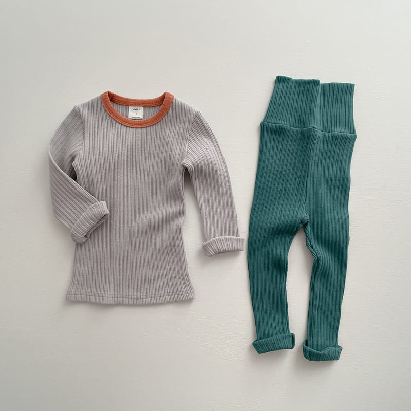 VIVID I - Korean Children Fashion - #Kfashion4kids - Stretchy Rib Easywear - 12