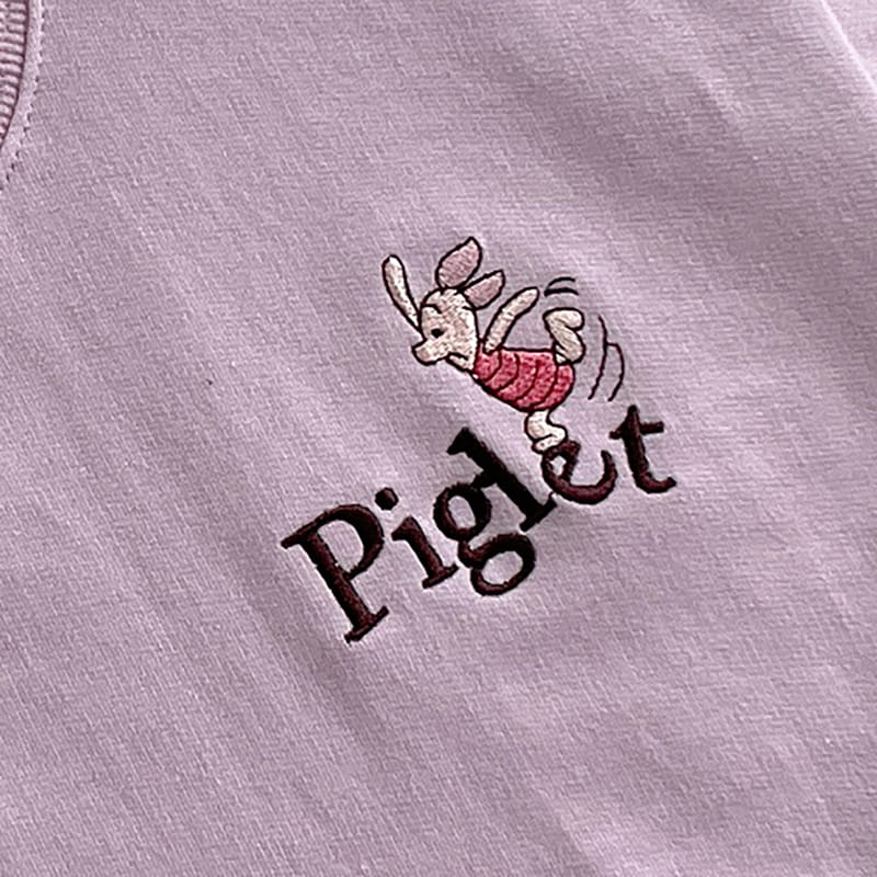VIVID I - Korean Children Fashion - #Kfashion4kids - Disney Embroidery Layered Top Bottom Set - 4