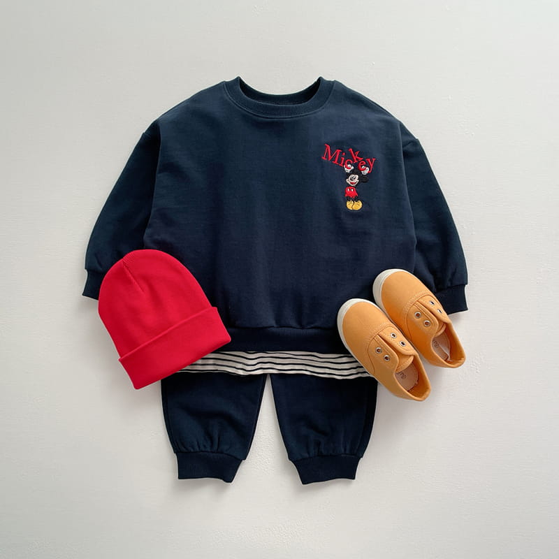 VIVID I - Korean Children Fashion - #Kfashion4kids - Disney Embroidery Layered Top Bottom Set - 9