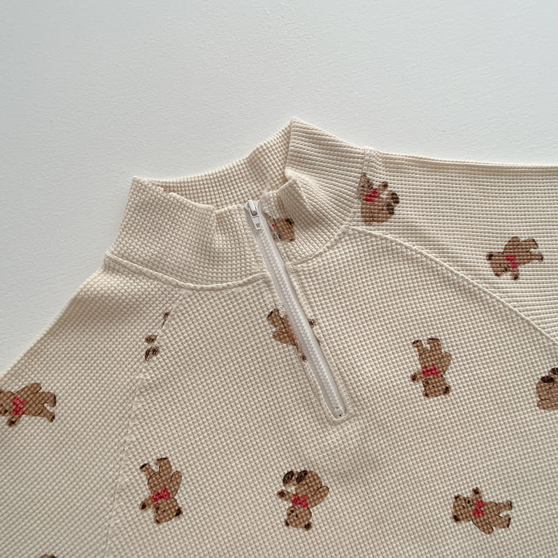 VIVID I - Korean Children Fashion - #Kfashion4kids - Fall Waffle Top Bottom Set - 9
