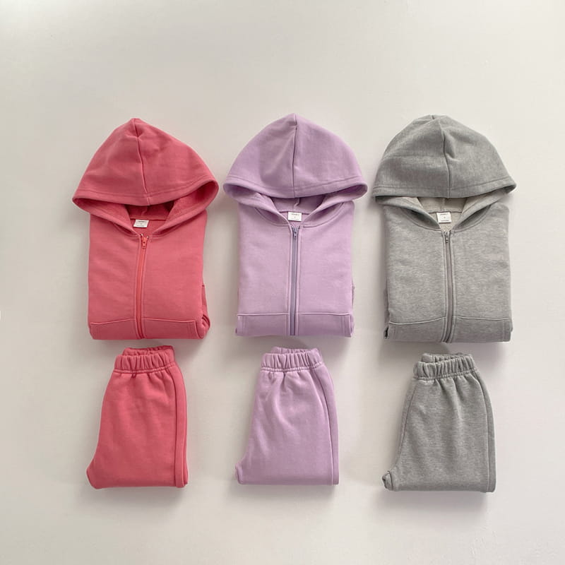 VIVID I - Korean Children Fashion - #Kfashion4kids - Zip-up Top Bottom Set - 10