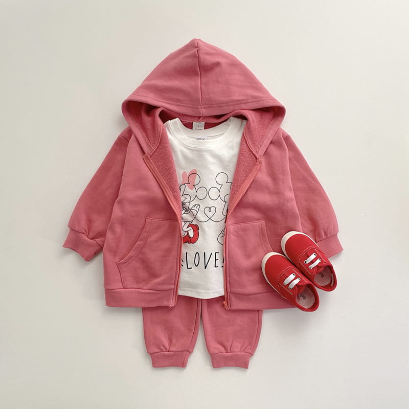 VIVID I - Korean Children Fashion - #Kfashion4kids - Zip-up Top Bottom Set - 4