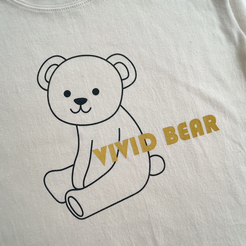 VIVID I - Korean Children Fashion - #Kfashion4kids - Bear Check Top Bottom Set - 3