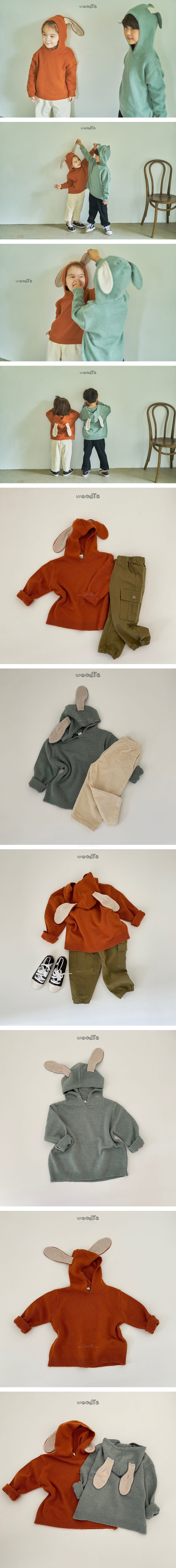 WOODIE - Korean Children Fashion - #Kfashion4kids - Wool Knit Hoody