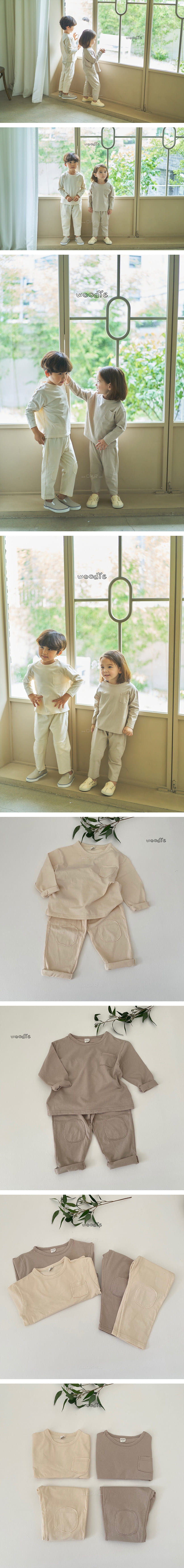 WOODIE - Korean Children Fashion - #Kfashion4kids - Popo Top Bottom Set