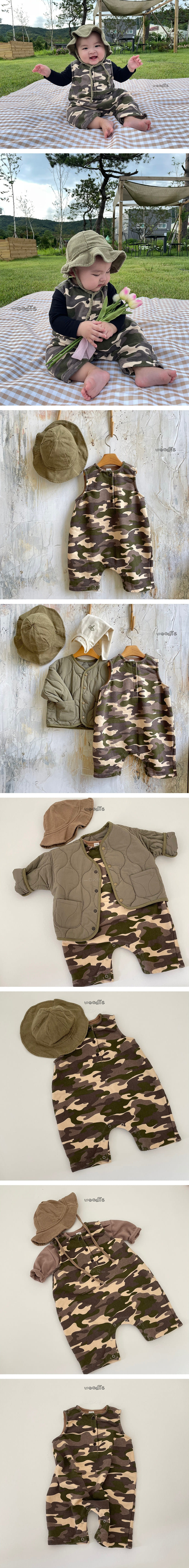 WOODIE - Korean Children Fashion - #Kfashion4kids - Military Bodysuit