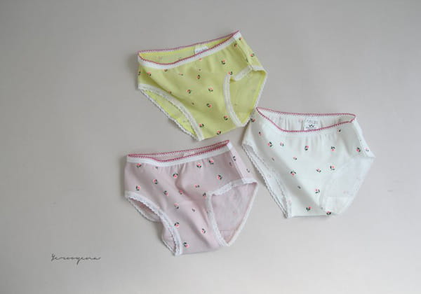YEROOYENA - Korean Children Fashion - #Kfashion4kids - Tulip Underwear [set of 3] - 2