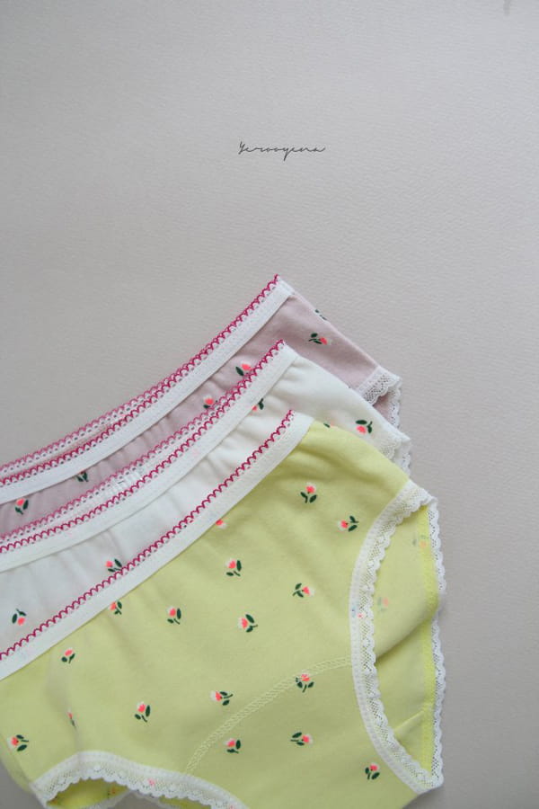 YEROOYENA - Korean Children Fashion - #Kfashion4kids - Tulip Underwear [set of 3] - 4