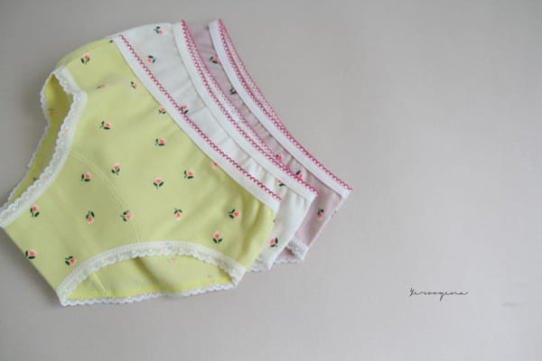 YEROOYENA - Korean Children Fashion - #Kfashion4kids - Tulip Underwear [set of 3] - 5
