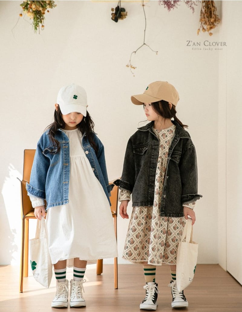 ZAN CLOVER - Korean Children Fashion - #Kfashion4kids - Vintage Denim Jacket