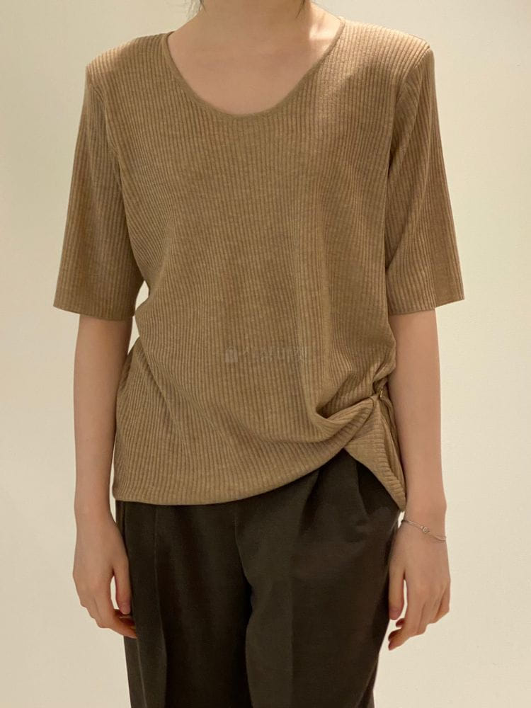 1968 - Korean Children Fashion - #Kfashion4kids - Round Short Sleeves Knit - 2