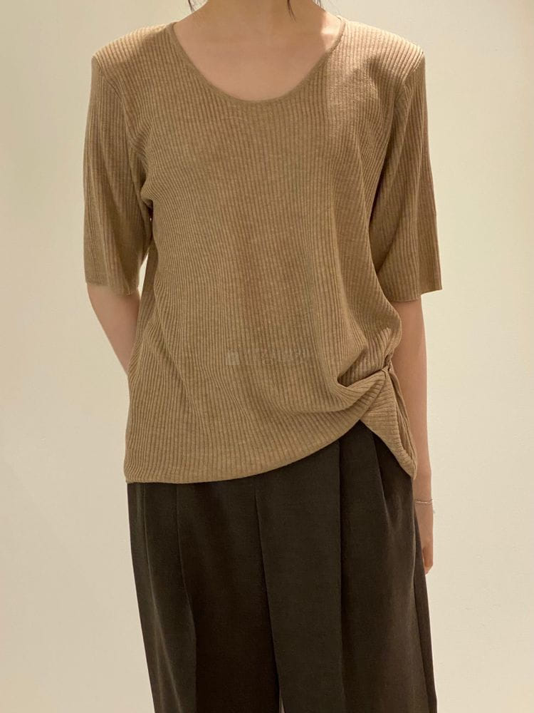 1968 - Korean Children Fashion - #Kfashion4kids - Round Short Sleeves Knit - 3