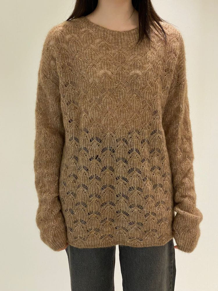 1968 - Korean Children Fashion - #Kfashion4kids - Snow Flower Jacquard Knit