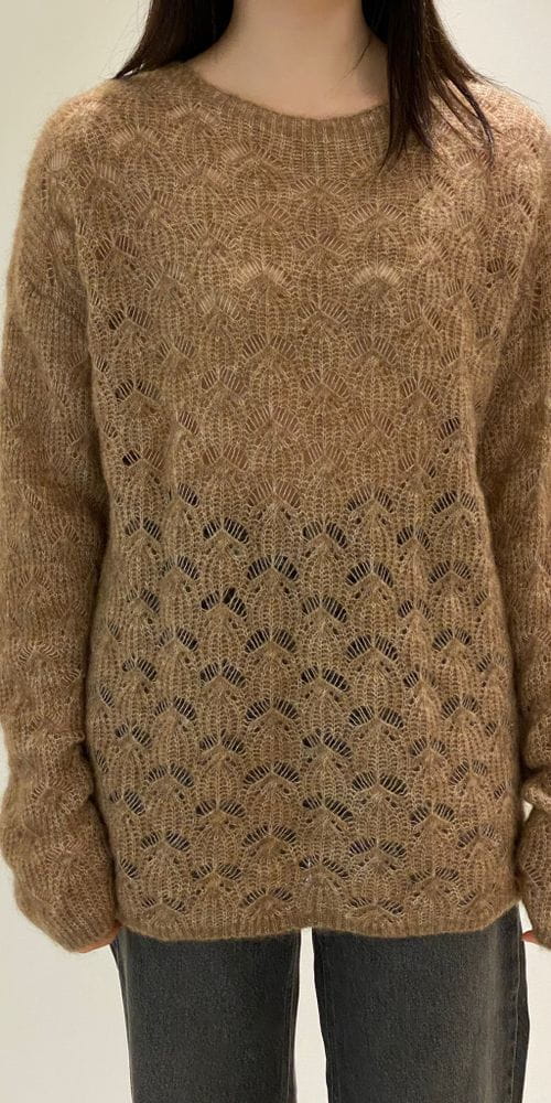 1968 - Korean Children Fashion - #Kfashion4kids - Snow Flower Jacquard Knit Top