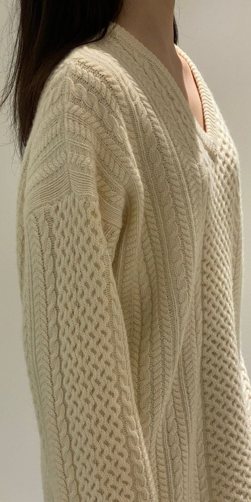 1968 - Korean Children Fashion - #Kfashion4kids - Multi Twist V Knit Top