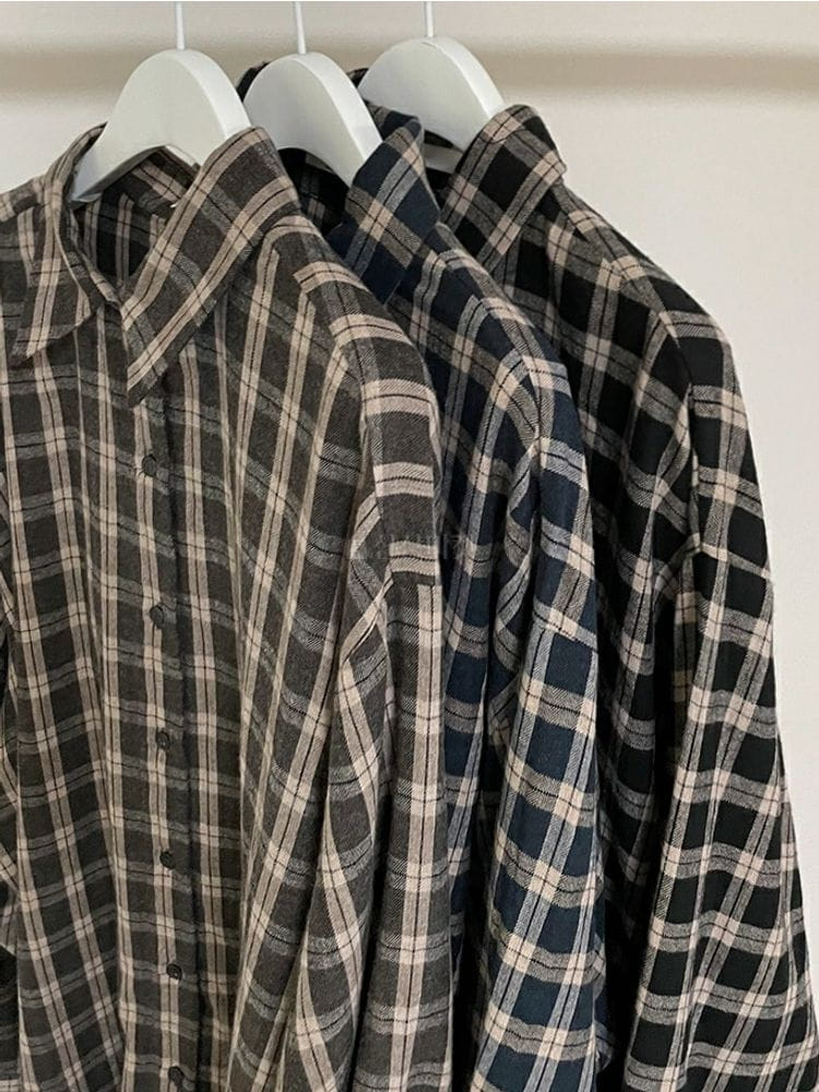 9NINE - Korean Children Fashion - #Kfashion4kids - Overfit Check Shirt - 4