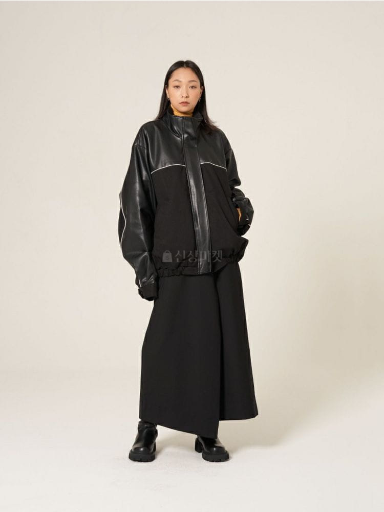 9NINE - Korean Children Fashion - #Kfashion4kids - Line Leather Jumper - 2