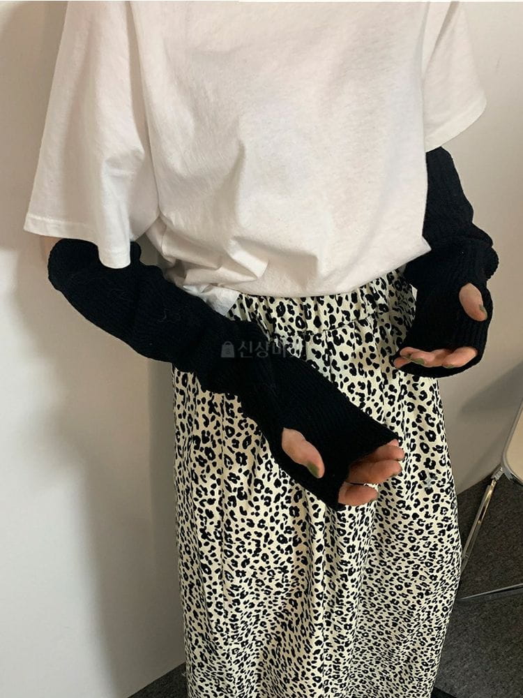 9NINE - Korean Children Fashion - #Kfashion4kids - Banding Leopard Coduroy Skirt - 2