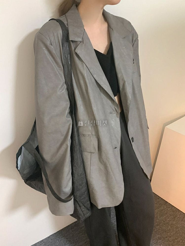 9NINE - Korean Children Fashion - #Kfashion4kids - Crop Leather Jacket - 8