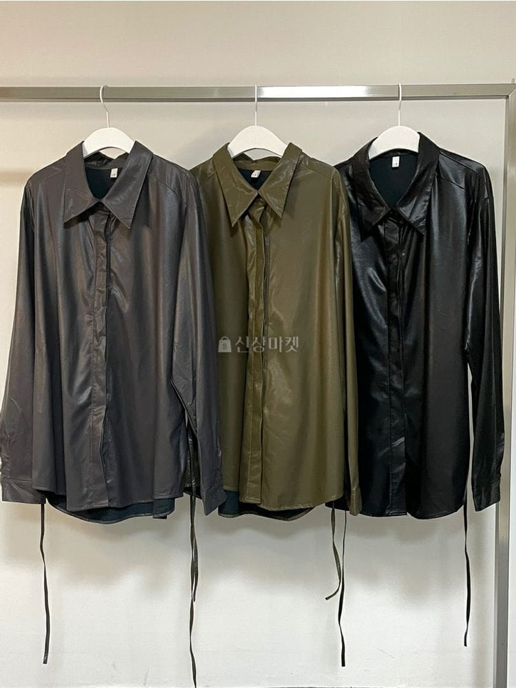 9NINE - Korean Children Fashion - #Kfashion4kids - Mark Leather Shirt - 7