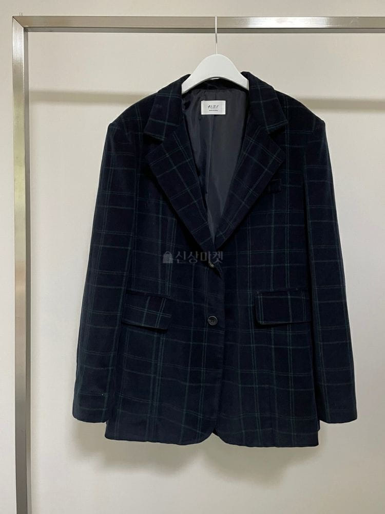 9NINE - Korean Children Fashion - #Kfashion4kids - Coduroy Check Boxy Jacket - 6