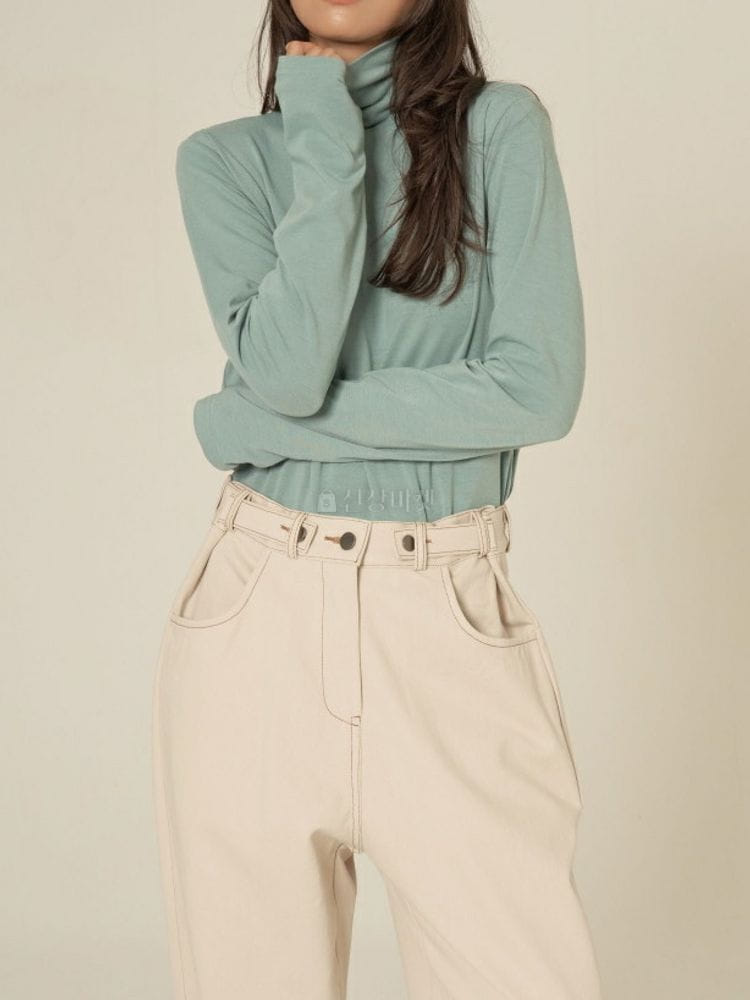 9NINE - Korean Children Fashion - #Kfashion4kids - Loose Fit Turtleneck Tee - 2
