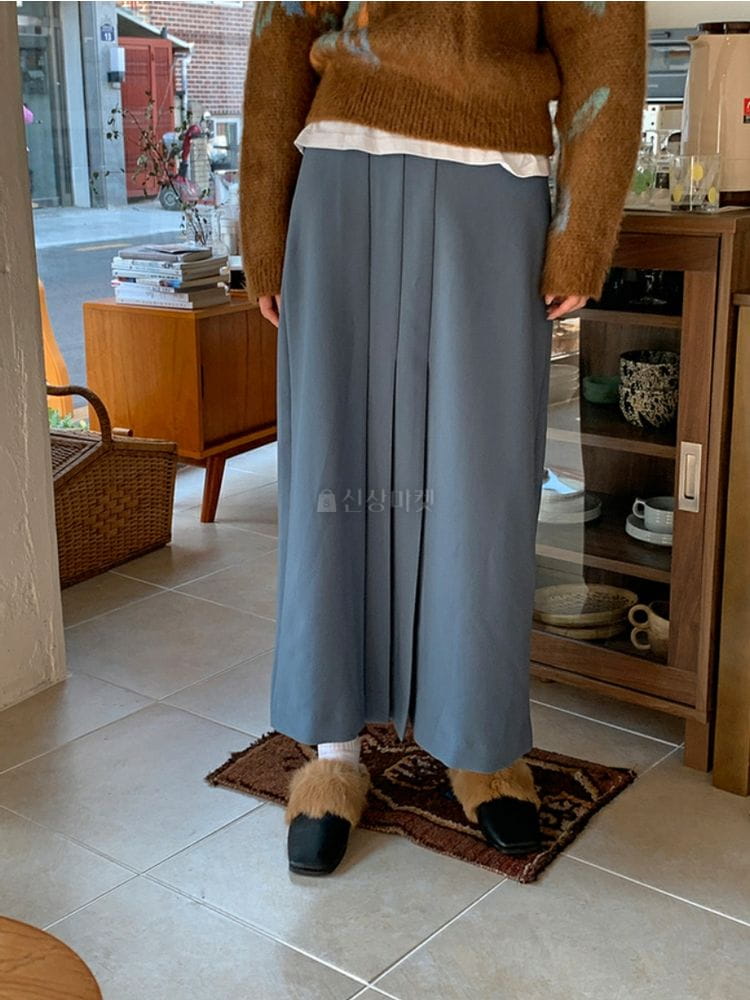 9NINE - Korean Children Fashion - #Kfashion4kids - Maxy Long Banding Skirt - 3